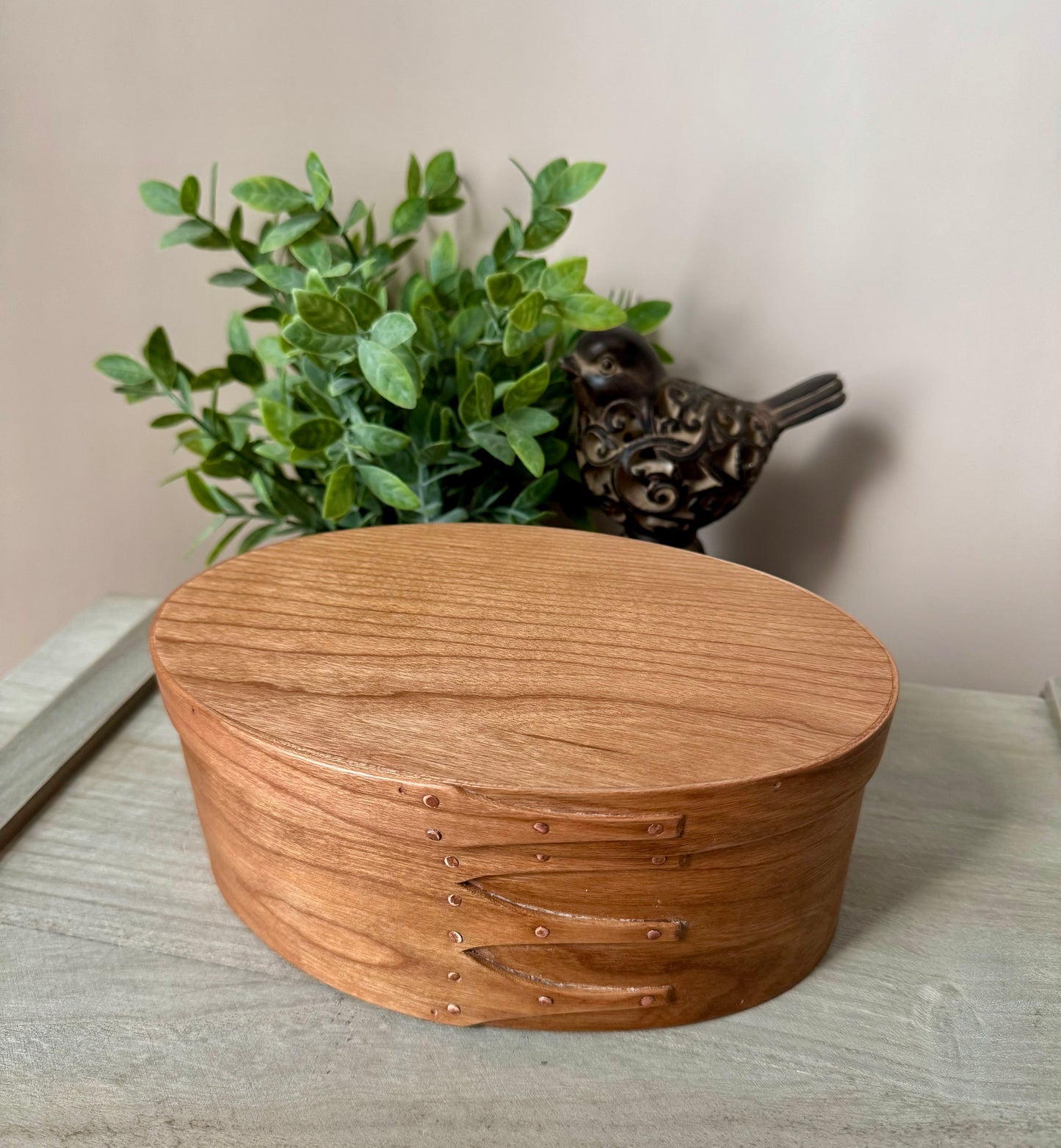 Shaker Oval Box Size #4 ~ Cherry with Cherry Top ~ Keller Krafted