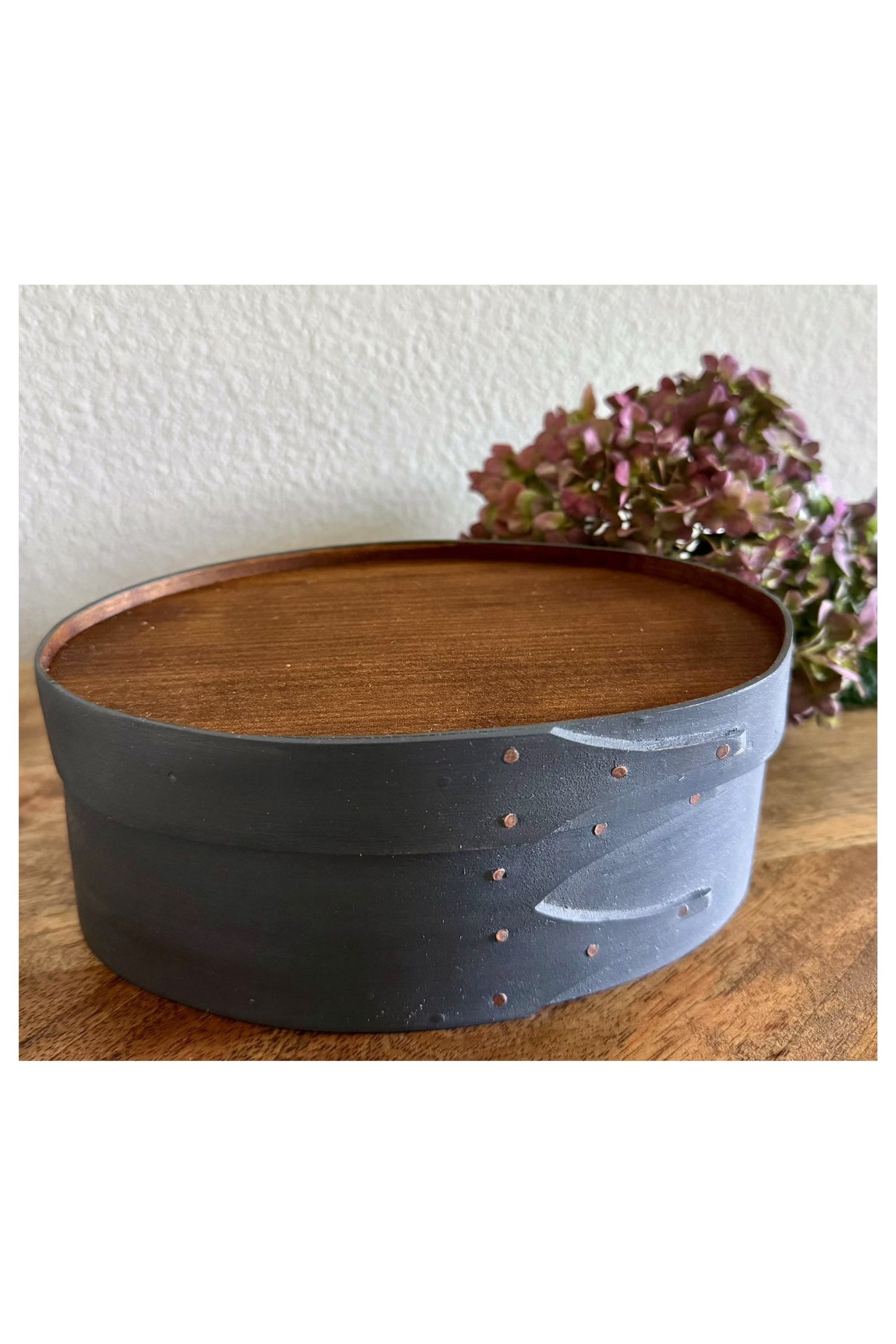 Shaker Box Size #3 Recessed Top Gray Milk Paint ~ Joe Dowden Boxmaker