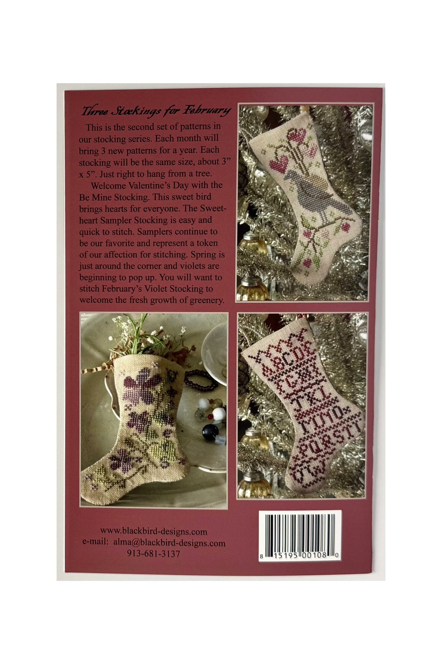 Love Is In the Air ~ Three Stockings for February ~ Blackbird Designs