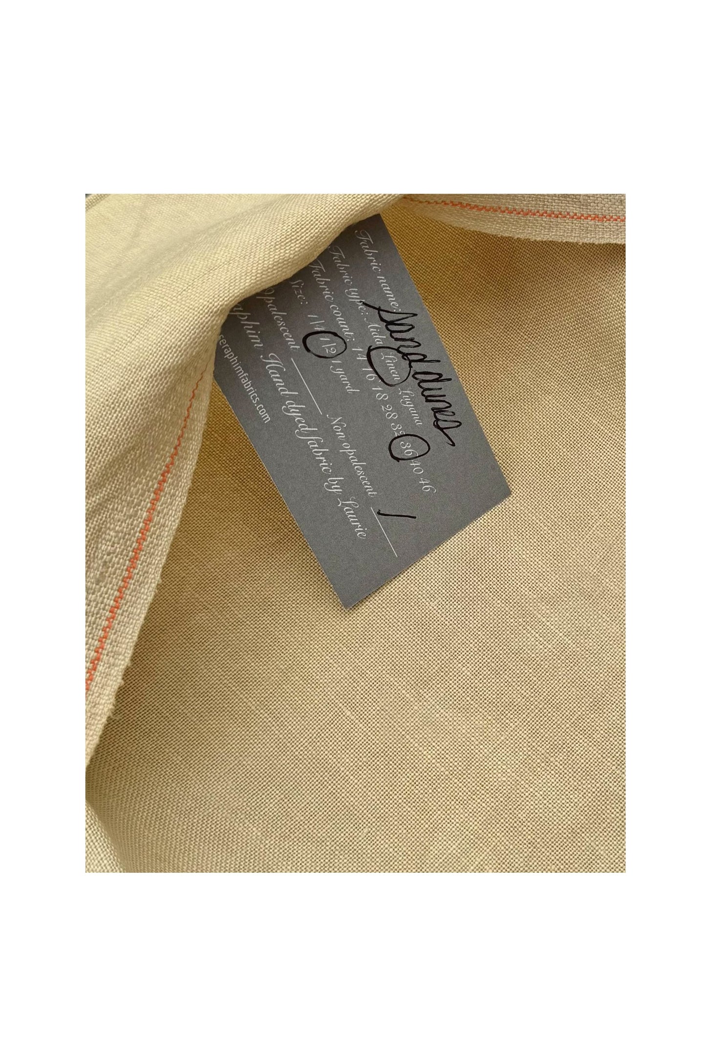 Seraphim Fabrics ~ 36 ct Sand Dunes Edinburgh Linen