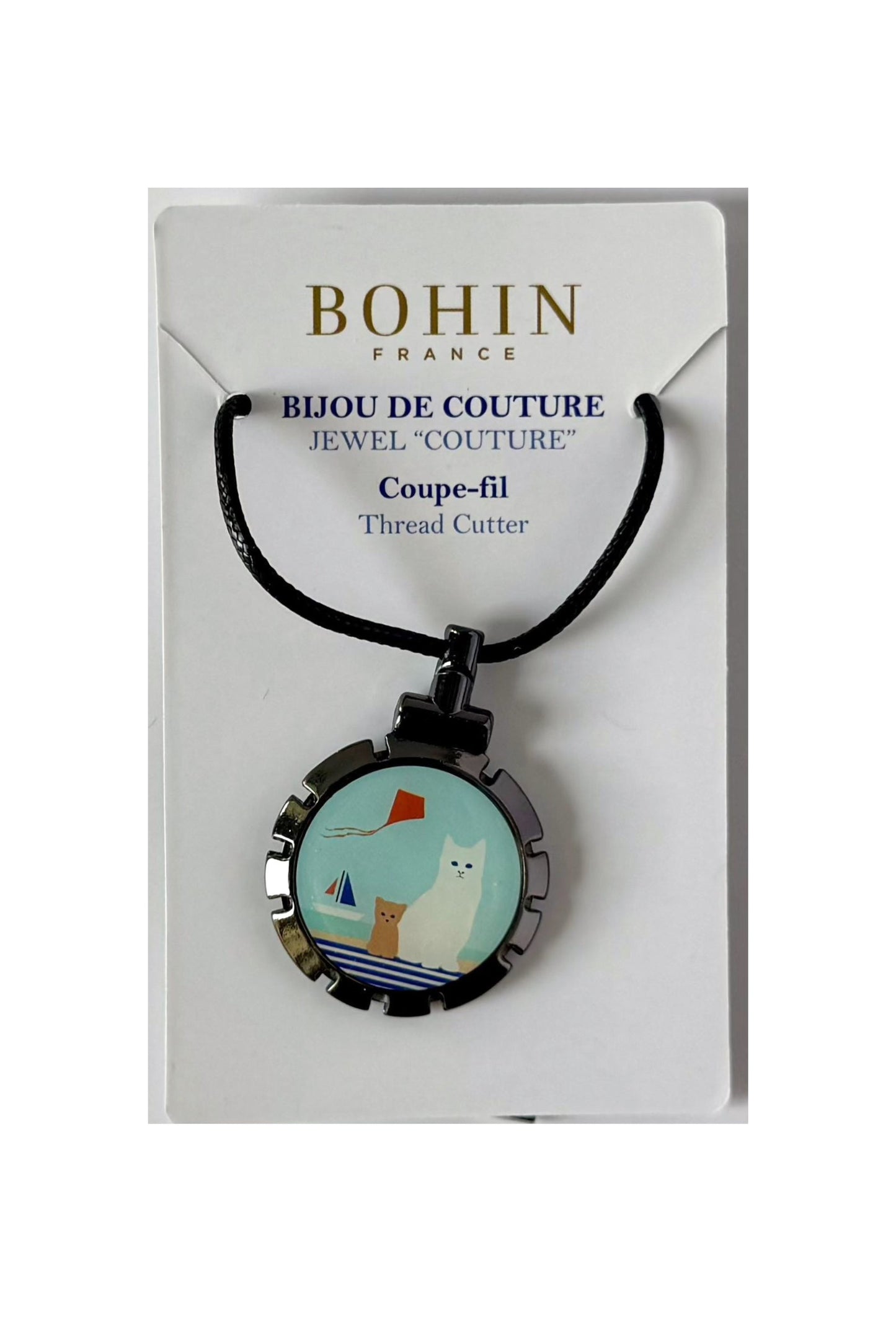 Cats at the Shore Thread Cutter Pendant ~ Bohin