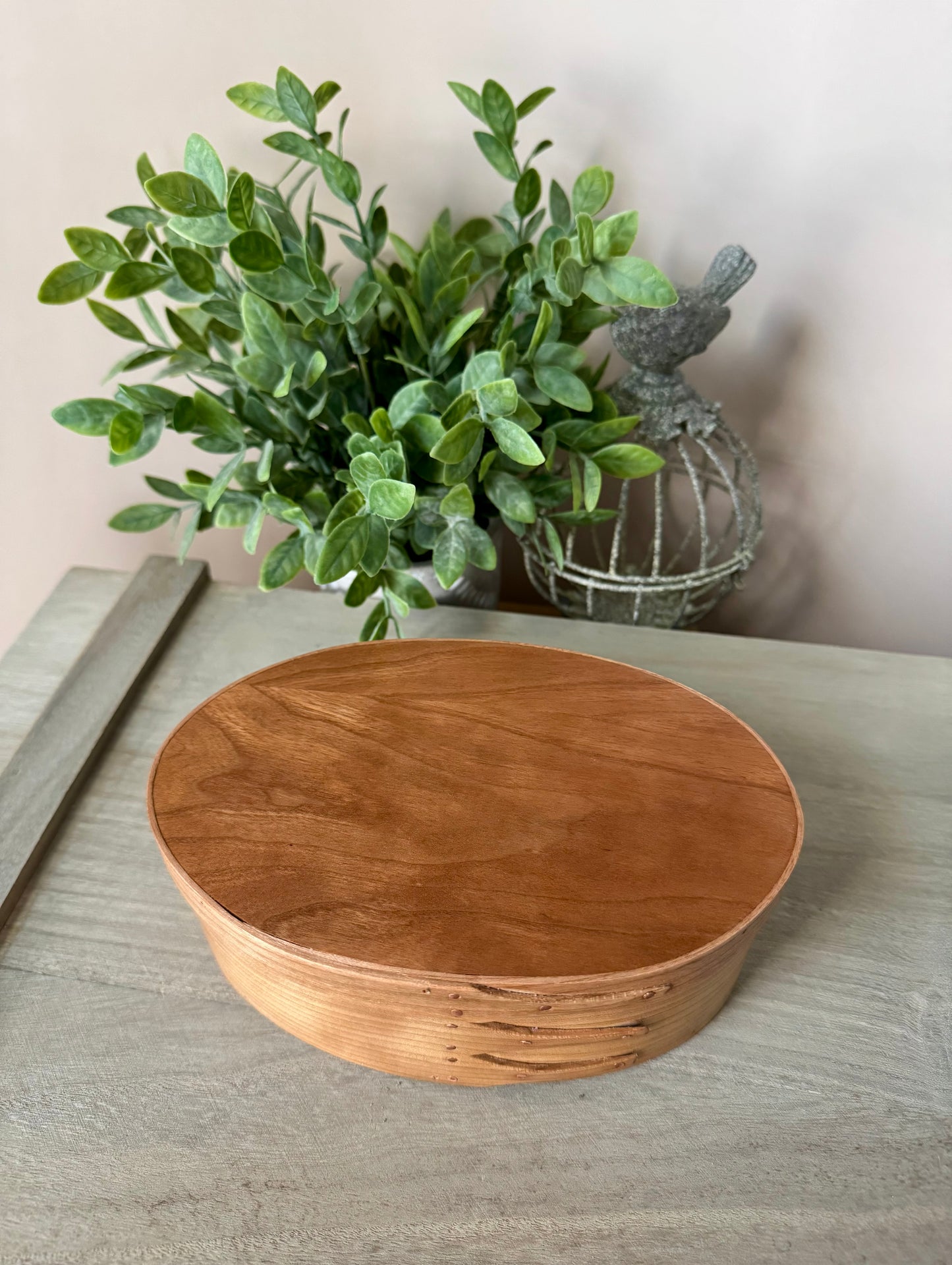 Shaker Oval Box Size #3 ~ Cherry with Cherry Top ~ Keller Krafted