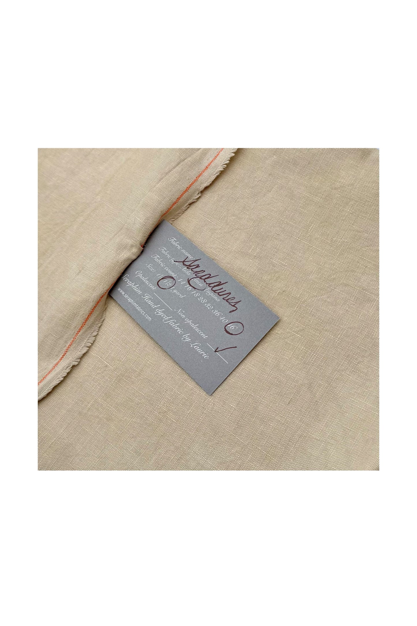 Seraphim Fabrics ~ 46 ct Sand Dunes Bristol Linen