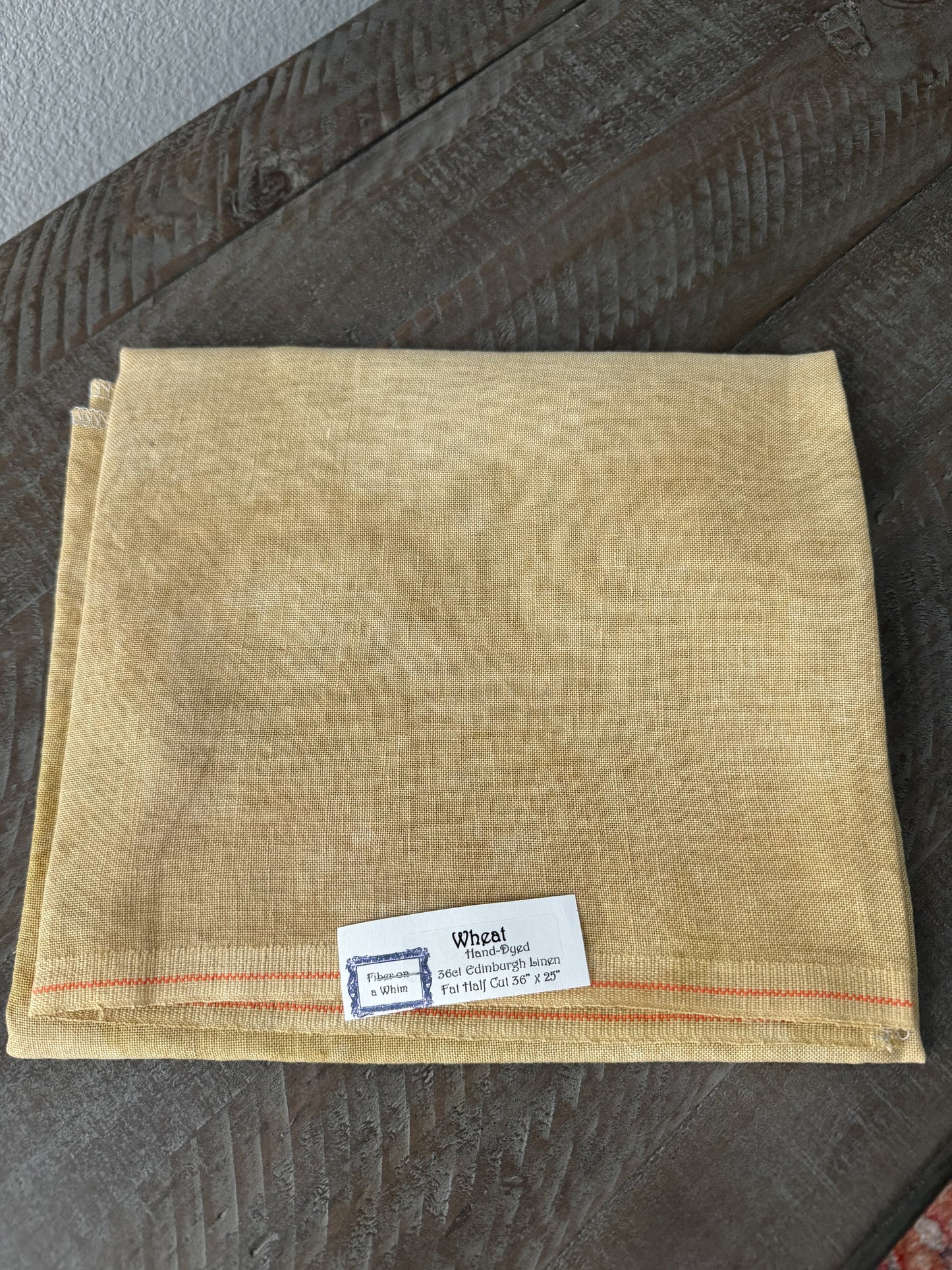Fiber On A Whim ~ 36 ct Wheat Edinburgh Linen