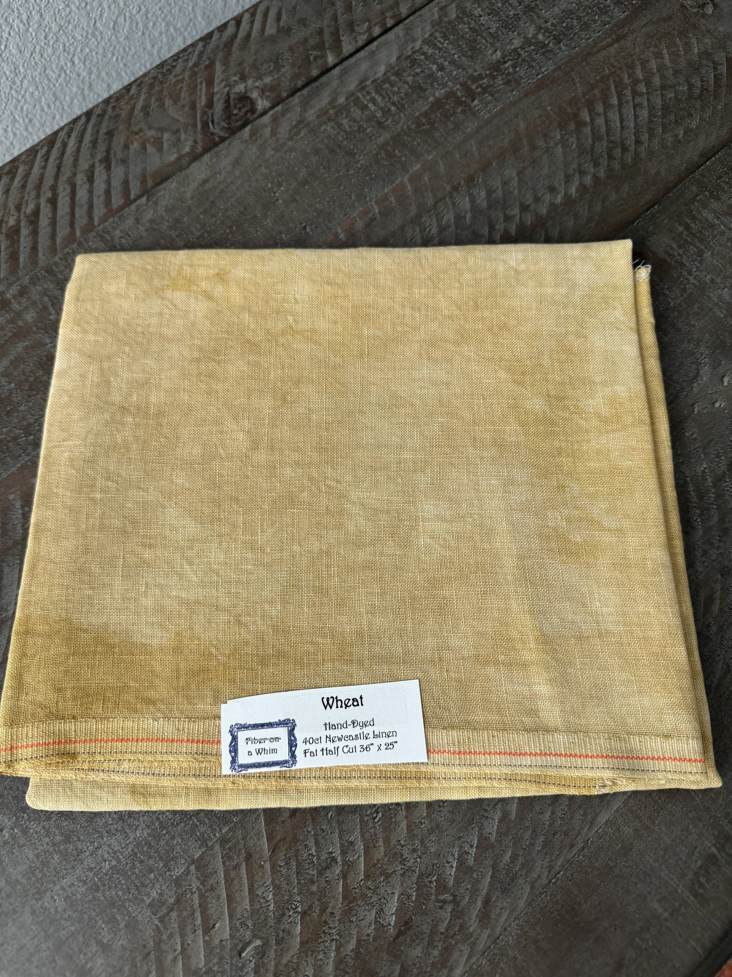Fiber On A Whim ~ 40 ct Wheat Newcastle Linen