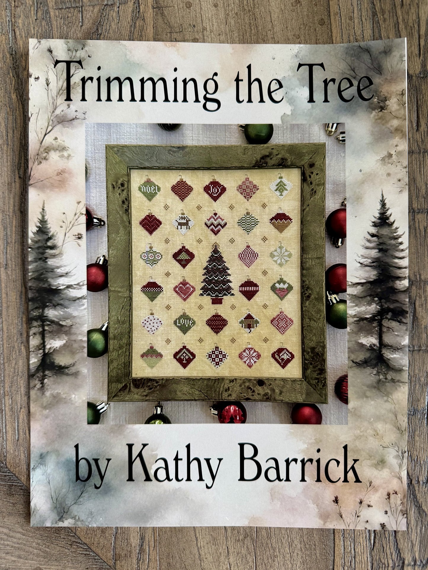 Trimming the Tree ~ Kathy Barrick ~ Cross Stitch Pattern ~ Needlework Marketplace 2026