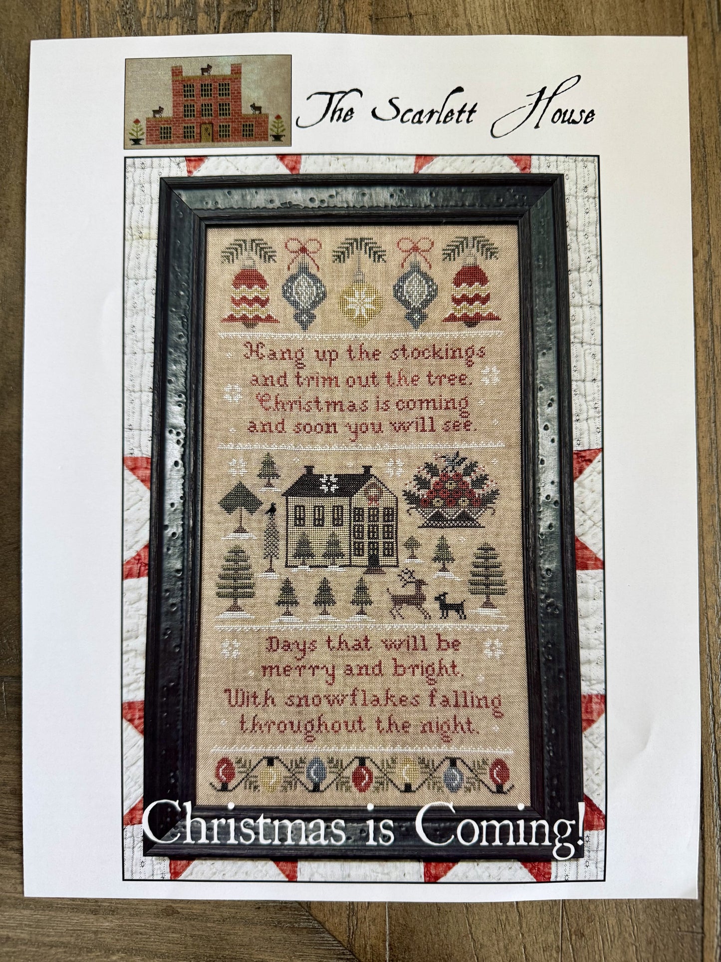 Christmas Is Coming Sampler ~ The Scarlett House ~ Cross Stitch Pattern ~ Needlework Marketplace 2026