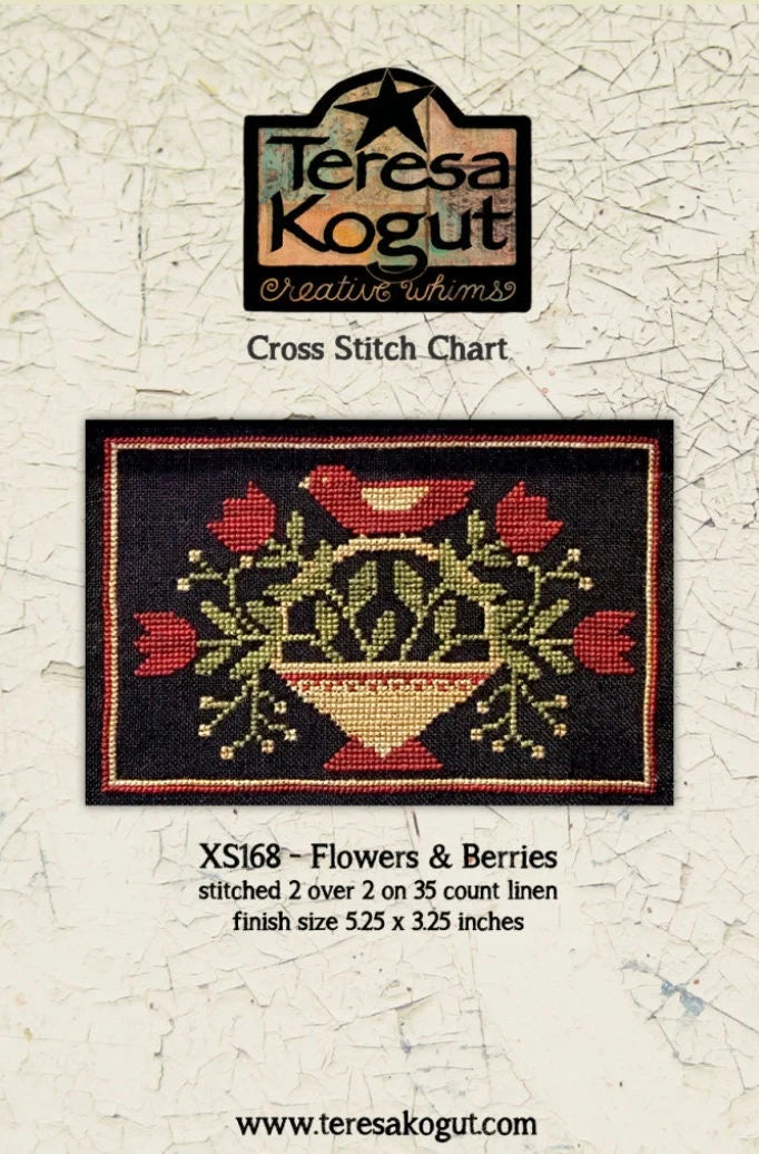 Flowers & Berries ~ Teresa Kogut ~ Cross Stitch Pattern