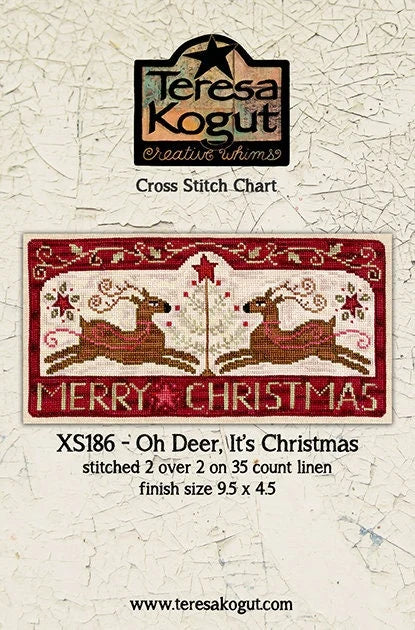 Oh Deer, It's Christmas ~ Teresa Kogut ~ Cross Stitch Pattern