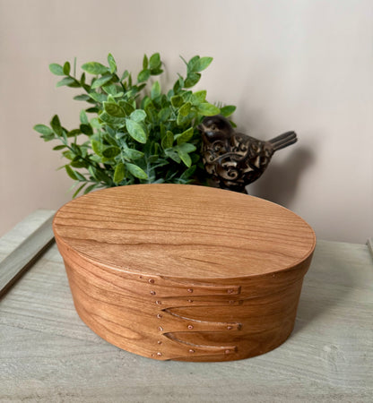 Shaker Oval Box Size #4 ~ Cherry with Cherry Top ~ Keller Krafted