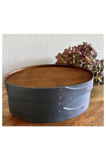 Shaker Box Size #3 Recessed Top Gray Milk Paint ~ Joe Dowden Boxmaker