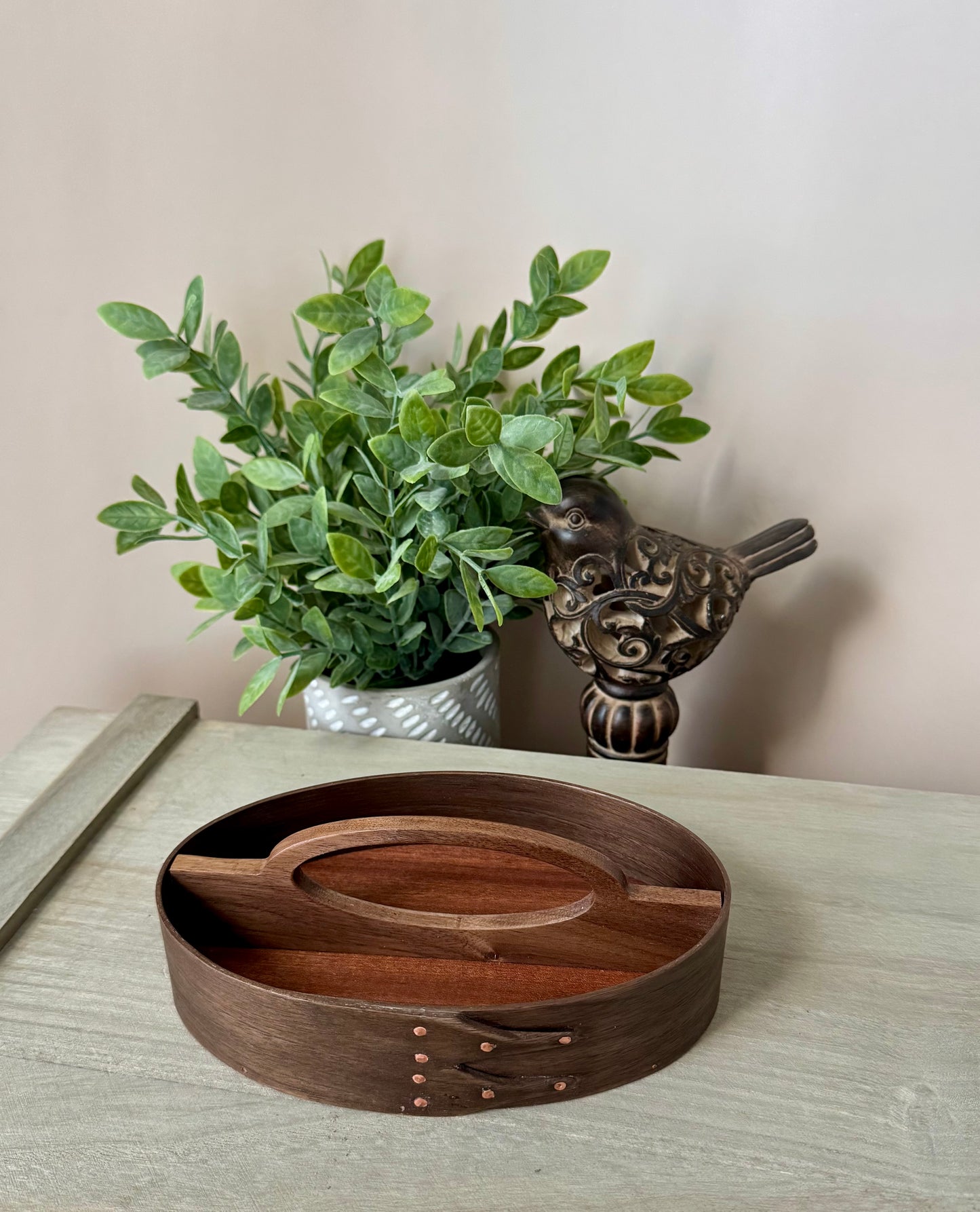 Shaker Divided Carrier Size #2 ~ Walnut with Sapele Top ~ Keller Krafted