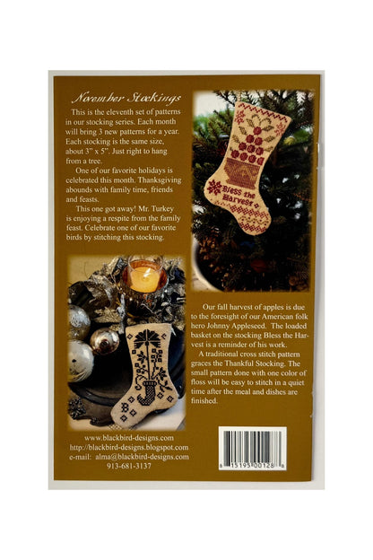 Thankful November ~ Three Stockings for November ~ Blackbird Designs