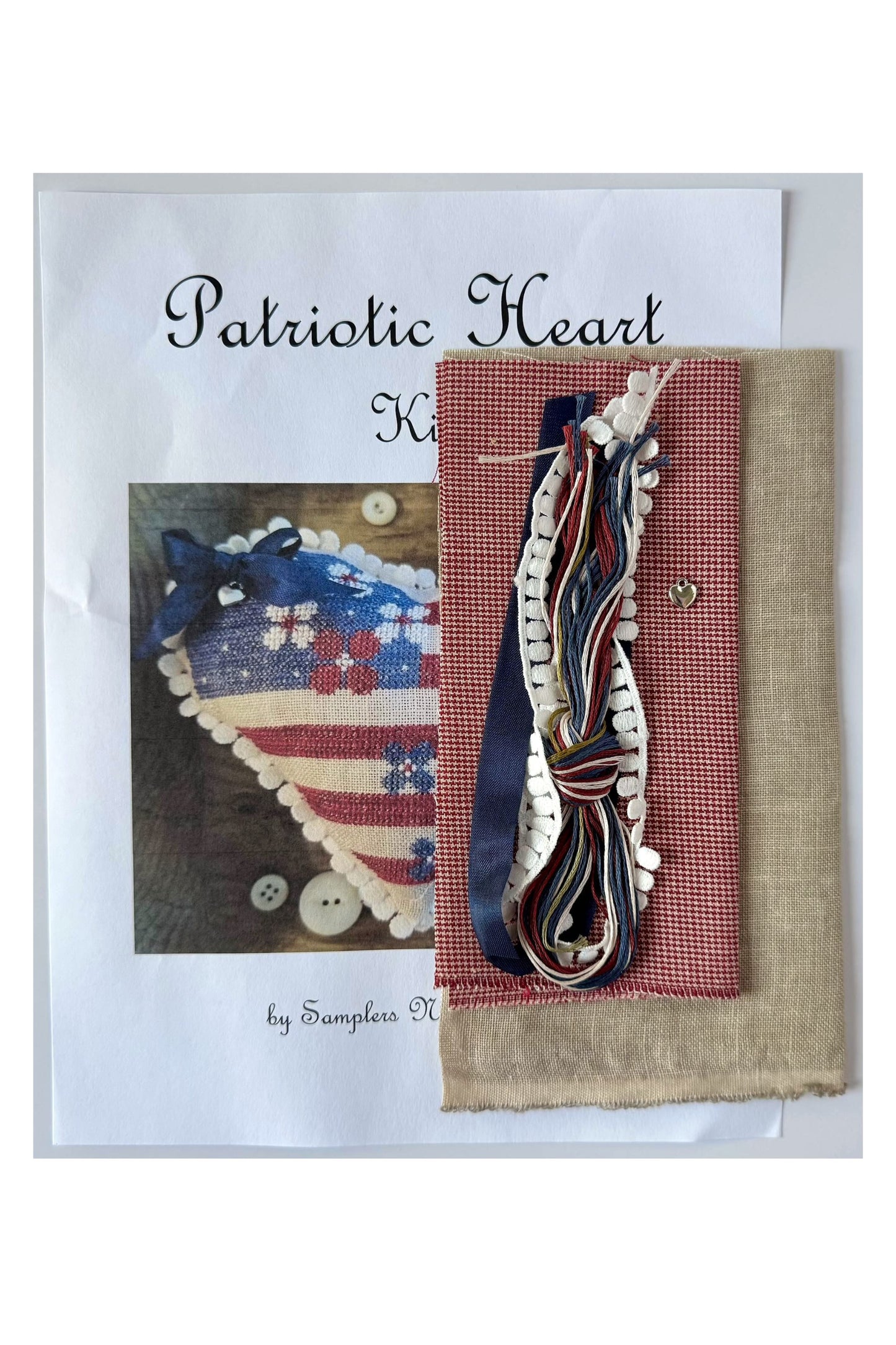 Patriotic Heart Kit ~ Samplers Not Forgotten