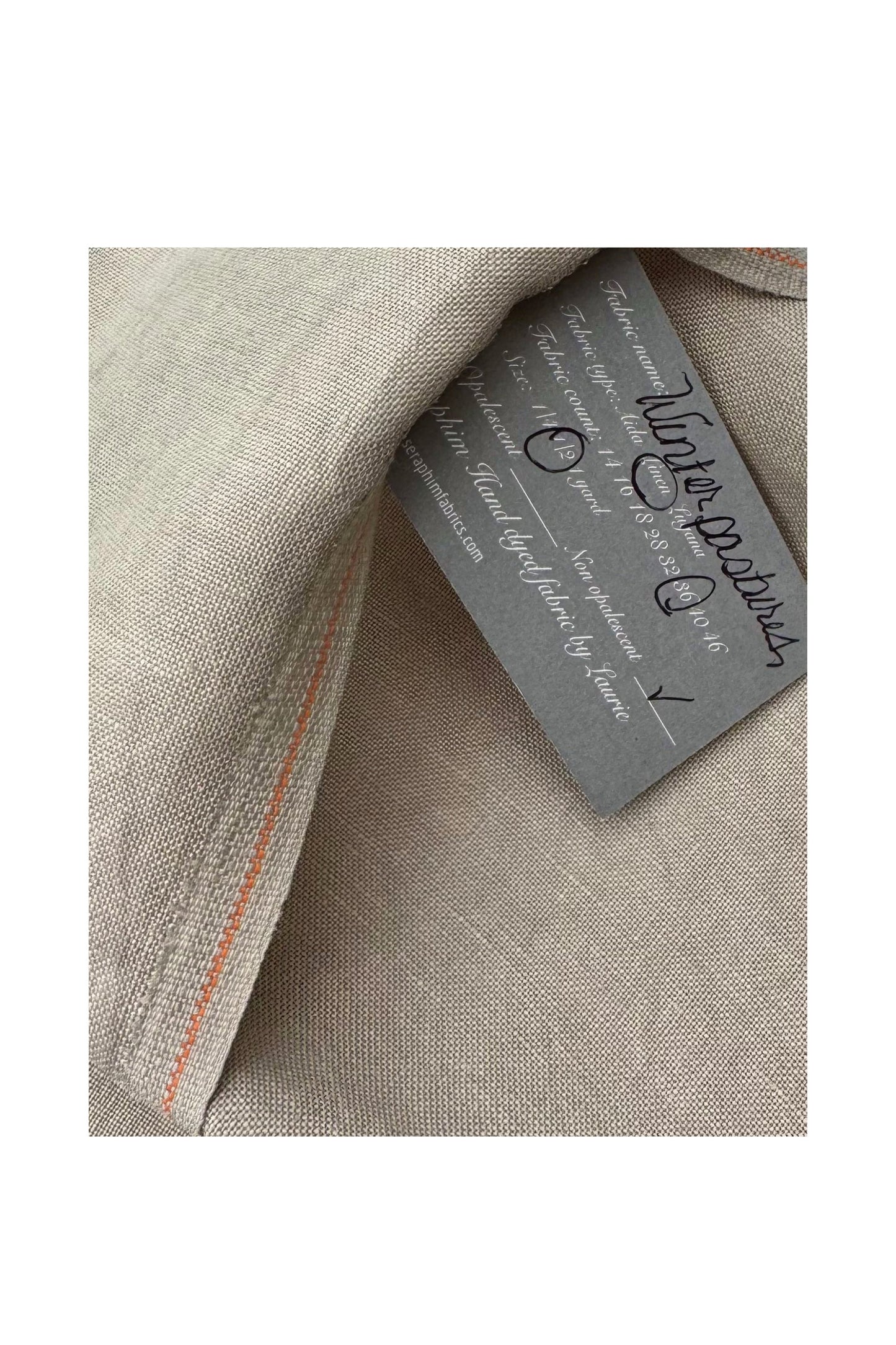 Seraphim Fabrics ~ 36 ct Winter Pastures Edinburgh Linen