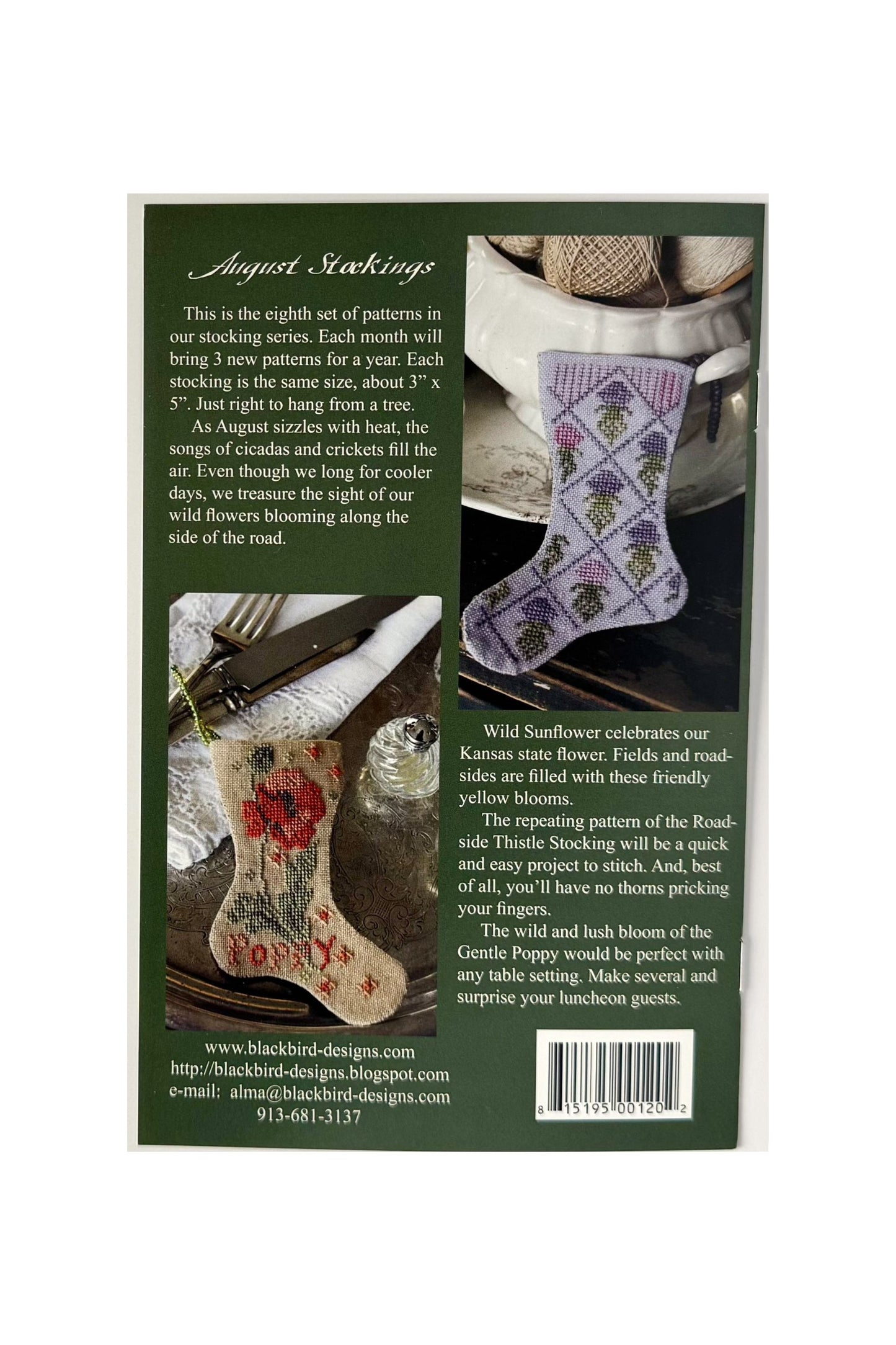 Sweet August ~ Three Stockings for August ~ Blackbird Designs