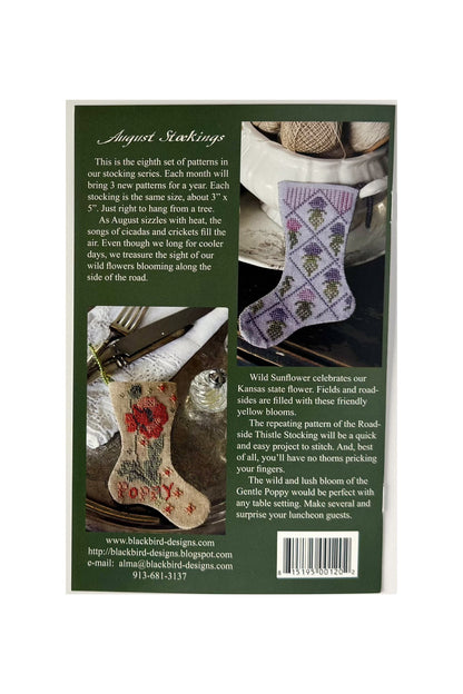 Sweet August ~ Three Stockings for August ~ Blackbird Designs