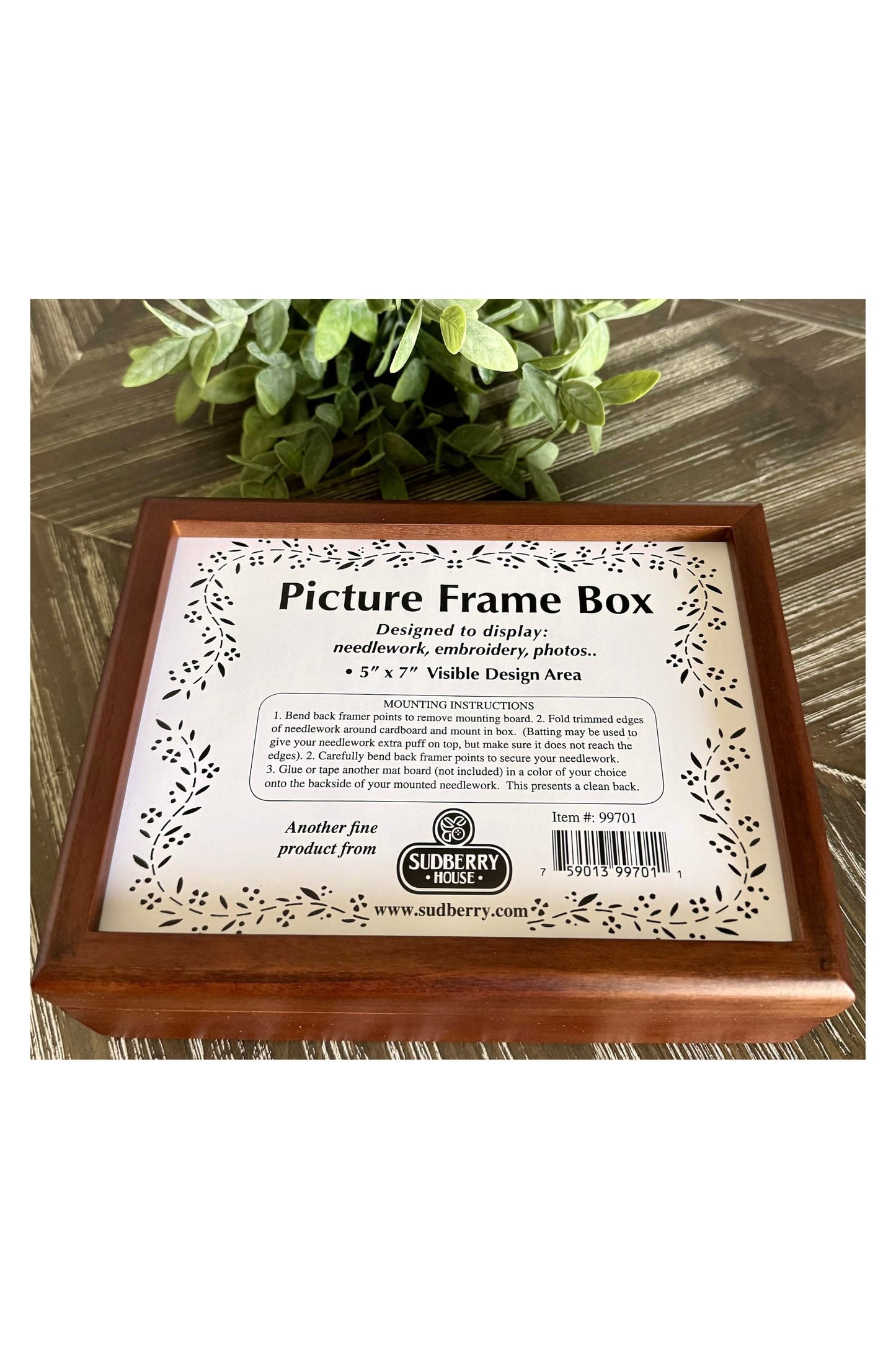 Picture Frame Box Walnut Finish ~ Sudberry House