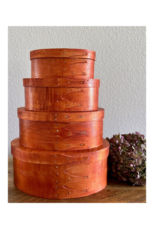 Maple Tiger Shaker Boxes Set of 4, Size #2-5 ~ Joe Dowden Boxmaker