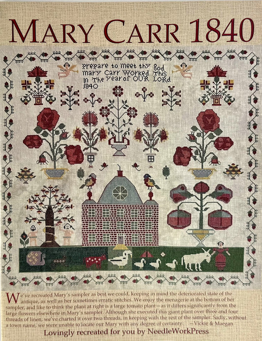 Mary Carr 1840 ~ NeedleWork Press