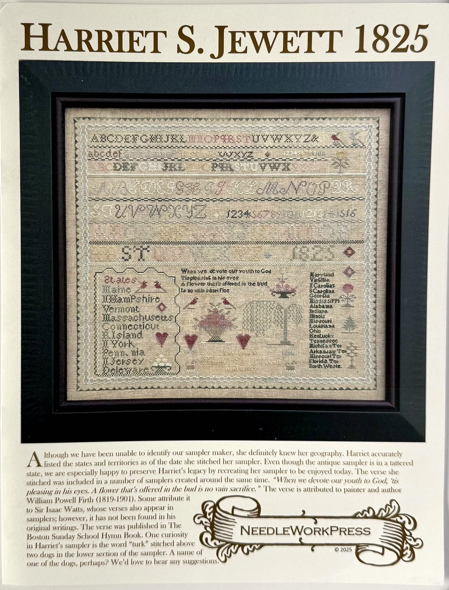 Harriet S.Jewett 1825 ~ NeedleWork Press