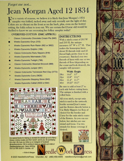 Jean Morgan 1834 ~ NeedleWork Press
