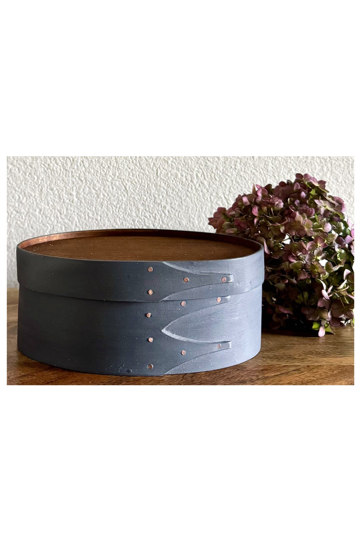 Shaker Box Size #3 Recessed Top Gray Milk Paint ~ Joe Dowden Boxmaker