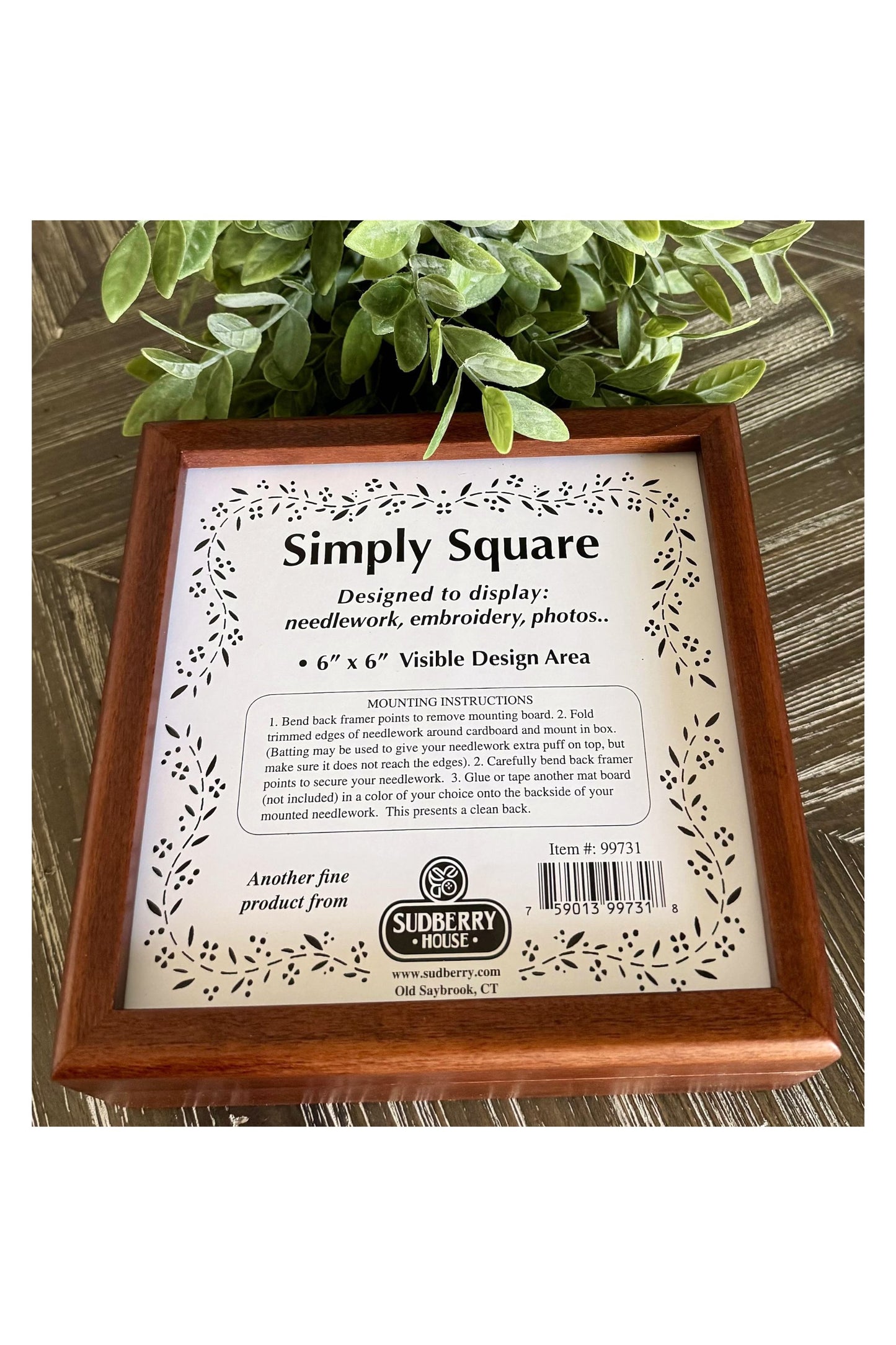 Square Needlework Keepsake Box ~ Sudberry House