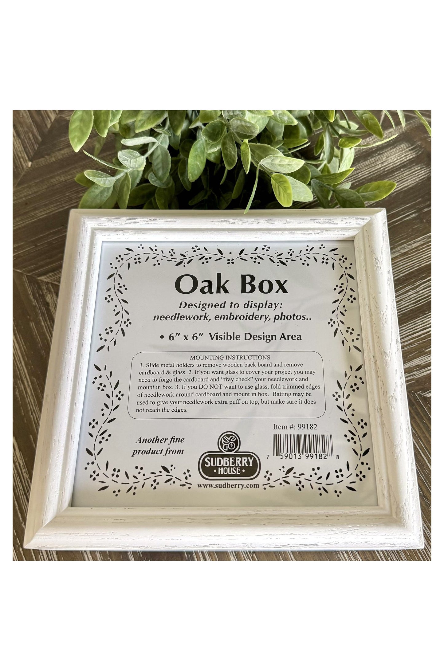Oak Whitewash Needlework Box ~ Sudberry House
