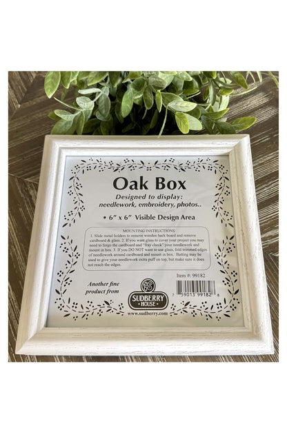 Oak Whitewash Needlework Box ~ Sudberry House
