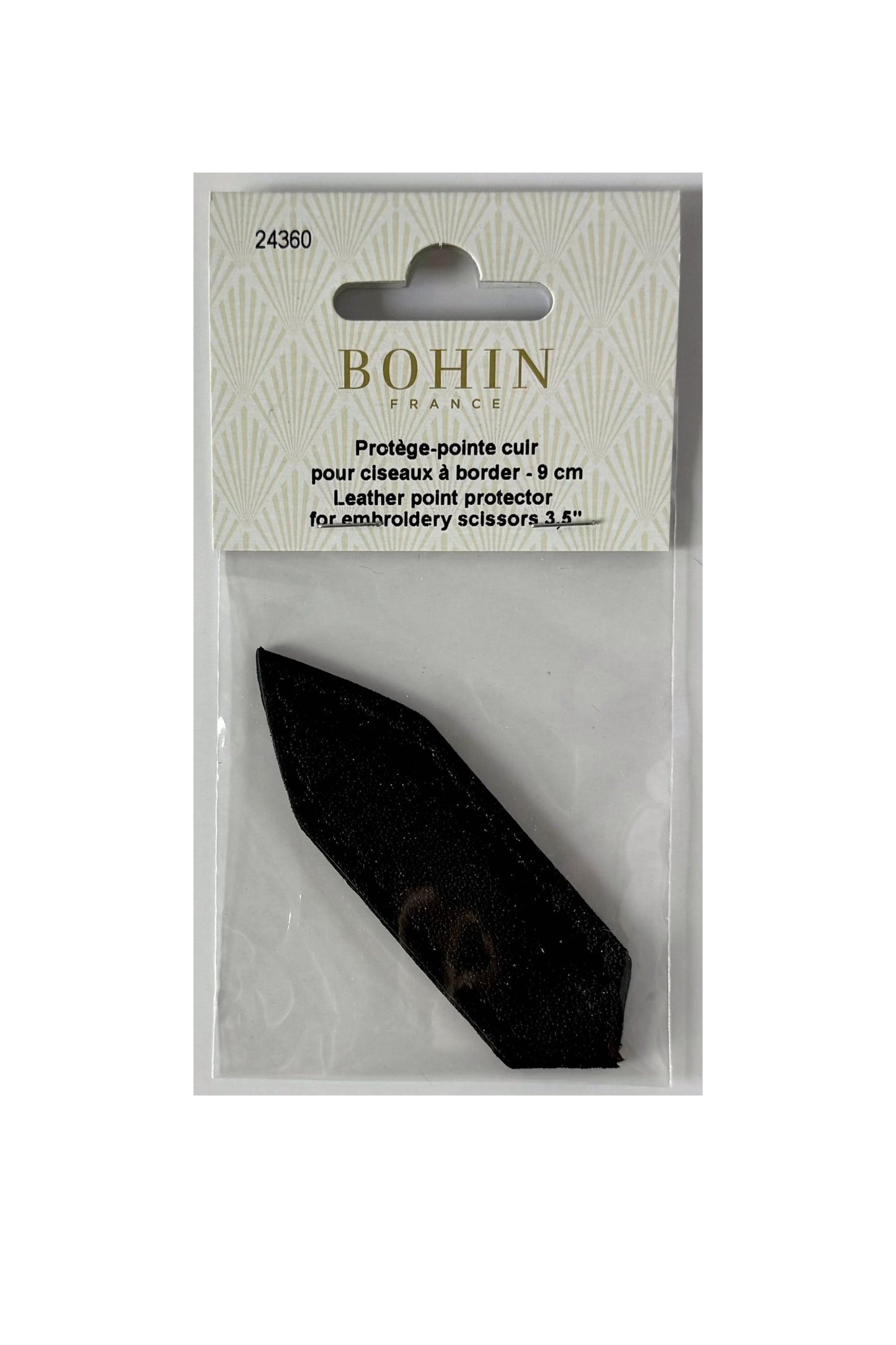 Black Leather Embroidery Scissors Sheath ~ Bohin
