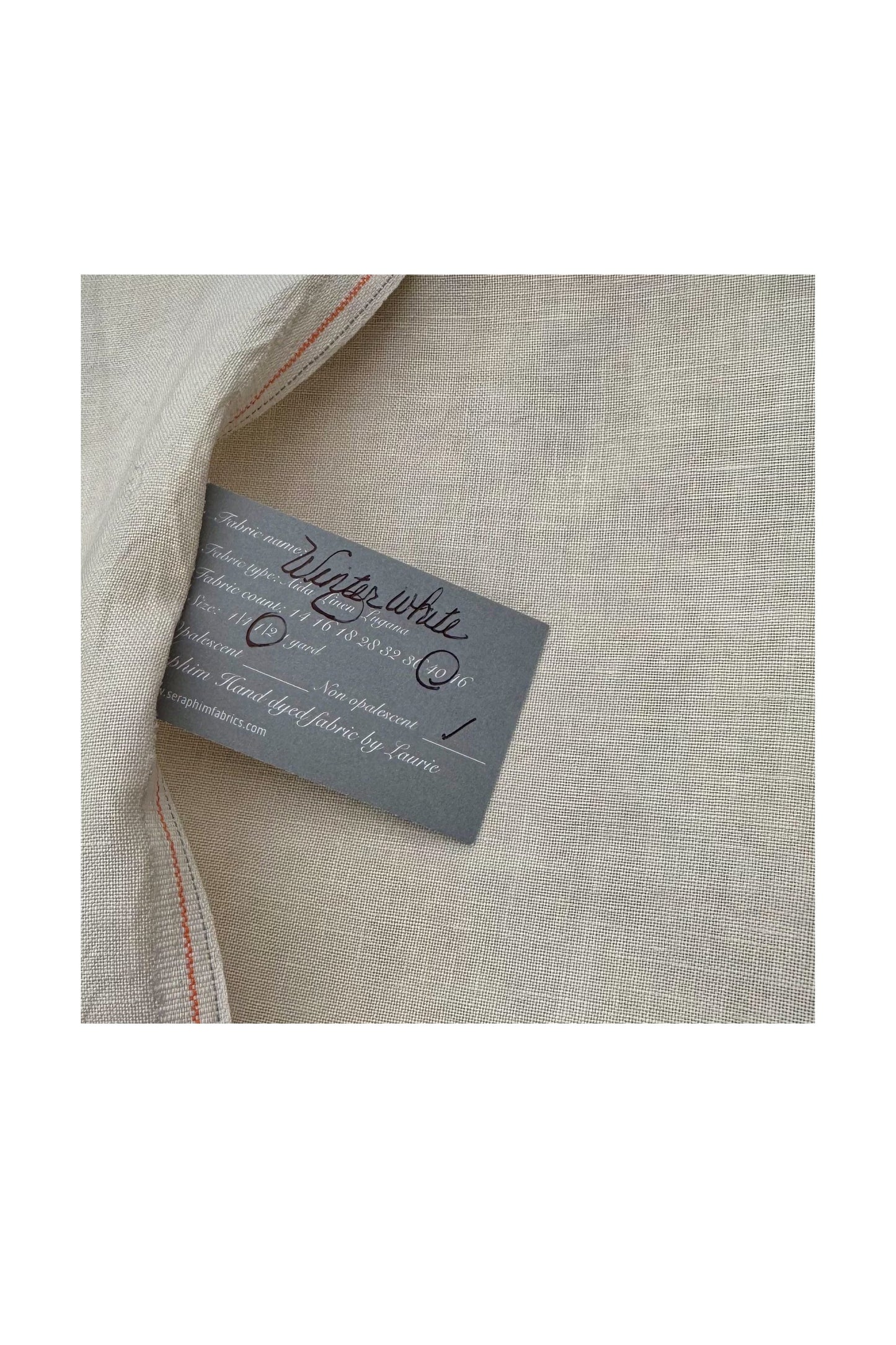 Seraphim Fabrics ~ 40 ct Winter White Newcastle Linen