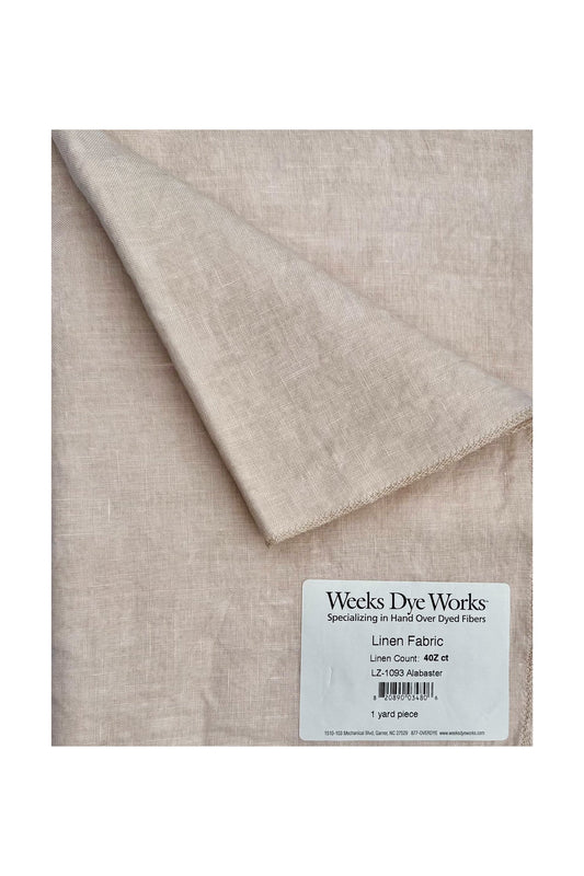 Weeks Dye Works ~ 40 ct Alabaster Linen ~ Zweigart Base