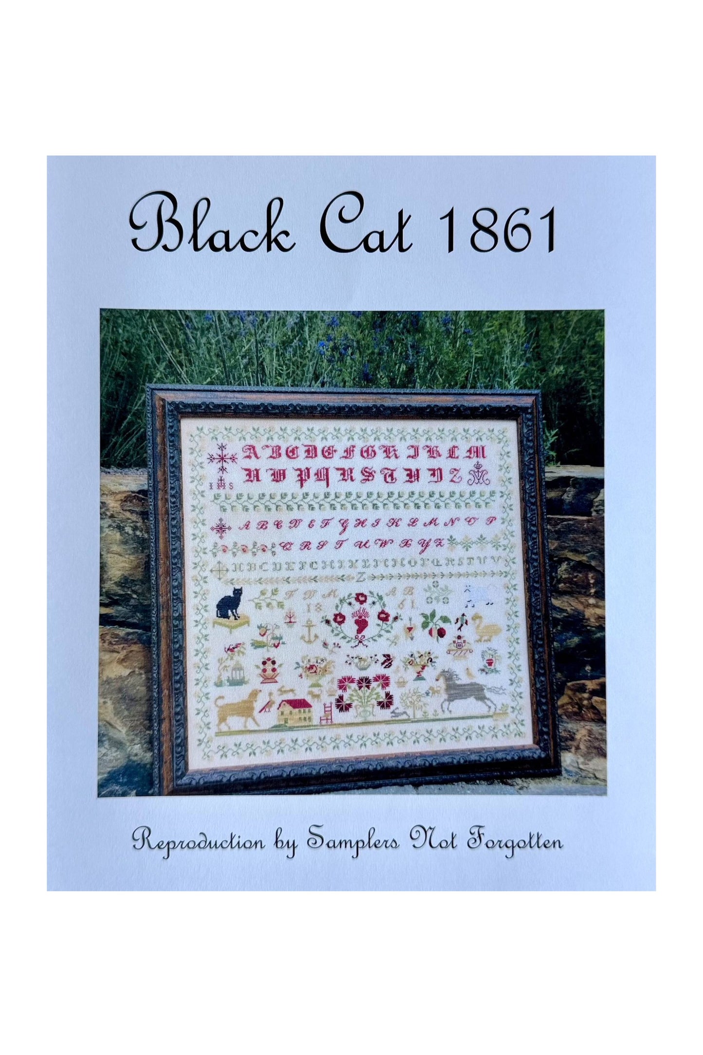Black Cat 1861 ~ Samplers Not Forgotten