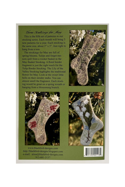 May Flowers ~ Three Stockings for May ~ Blackbird Designs