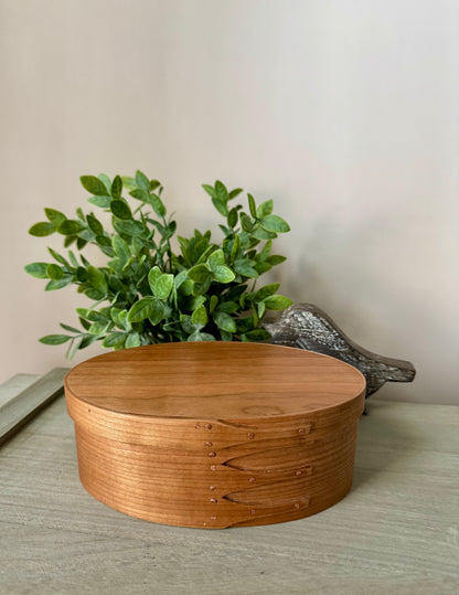 Shaker Oval Box Size #3 ~ Cherry with Cherry Top ~ Keller Krafted