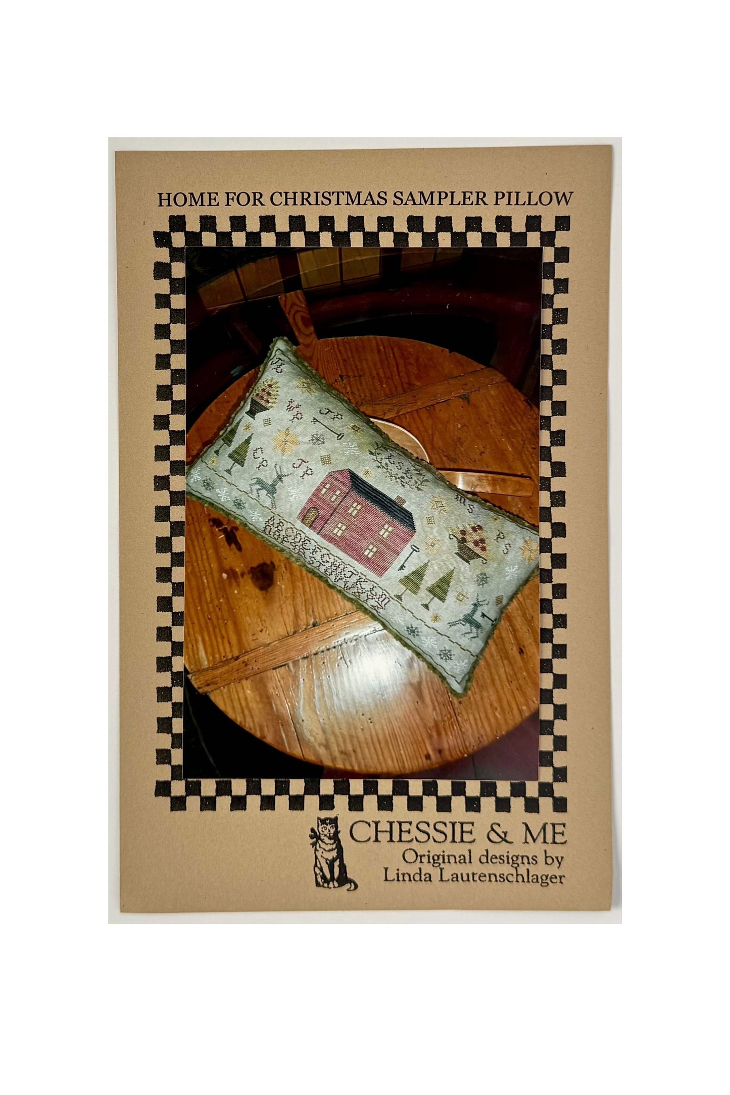 Home for the Christmas Sampler Pillow ~ Chessie & Me