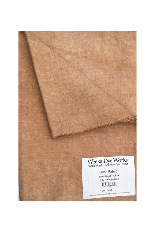 Weeks Dye Works ~ 40 ct Cappuccino Linen ~ Zweigart Base