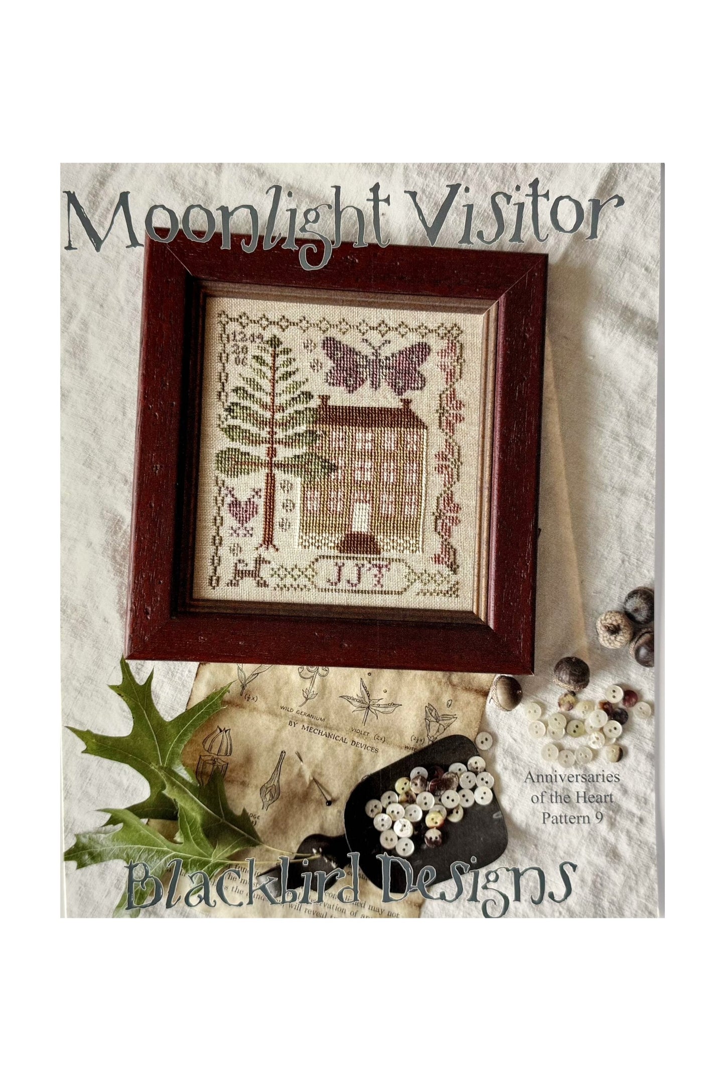 Moonlight Visitor ~ Anniversaries of the Heart Pattern 9 ~ Blackbird Designs