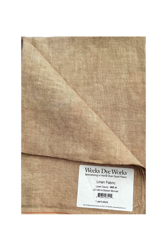 Weeks Dye Works ~ 36 ct Scotch Bonnet Linen ~ Zweigart Base