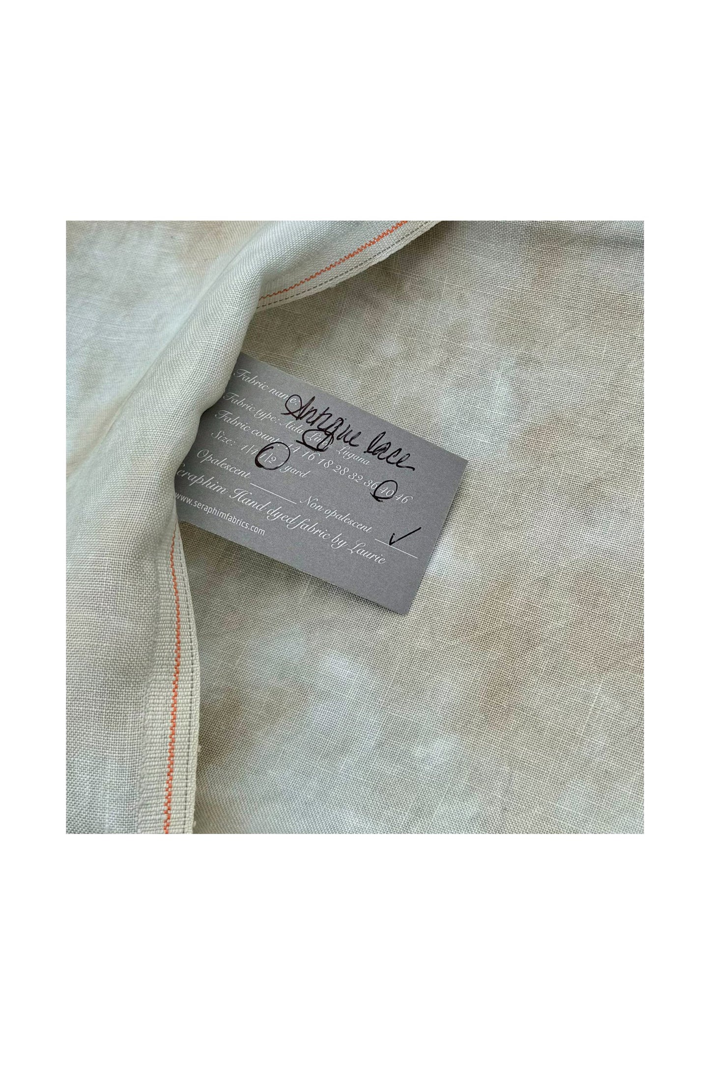 Seraphim Fabrics ~ 40 ct Antique Lace Newcastle Linen