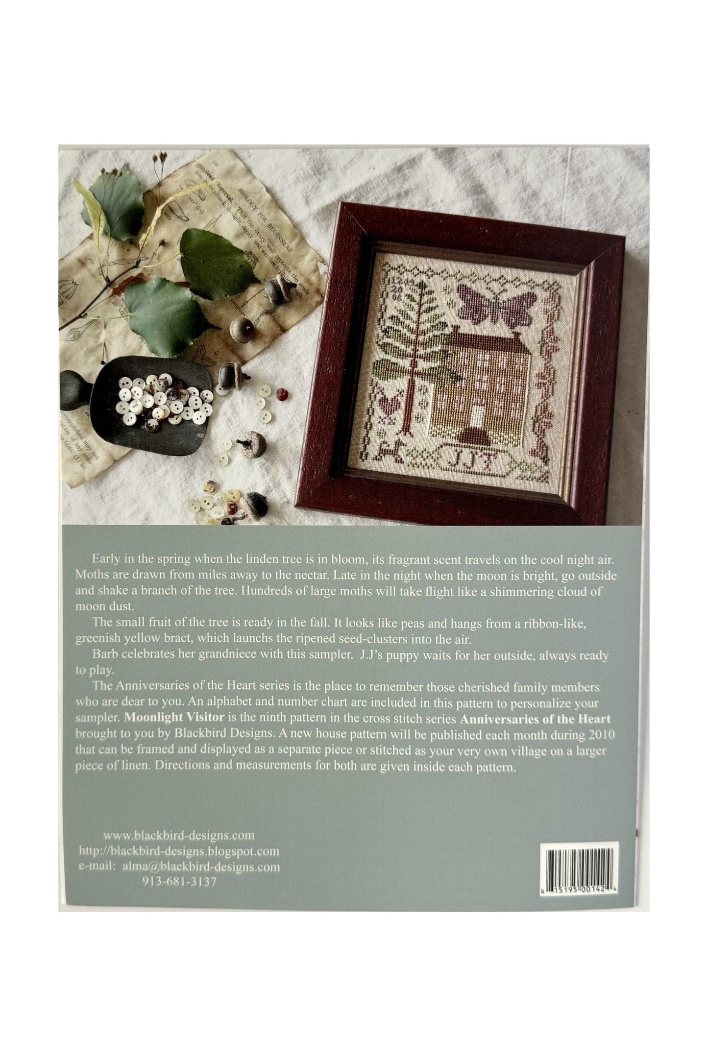 Moonlight Visitor ~ Anniversaries of the Heart Pattern 9 ~ Blackbird Designs