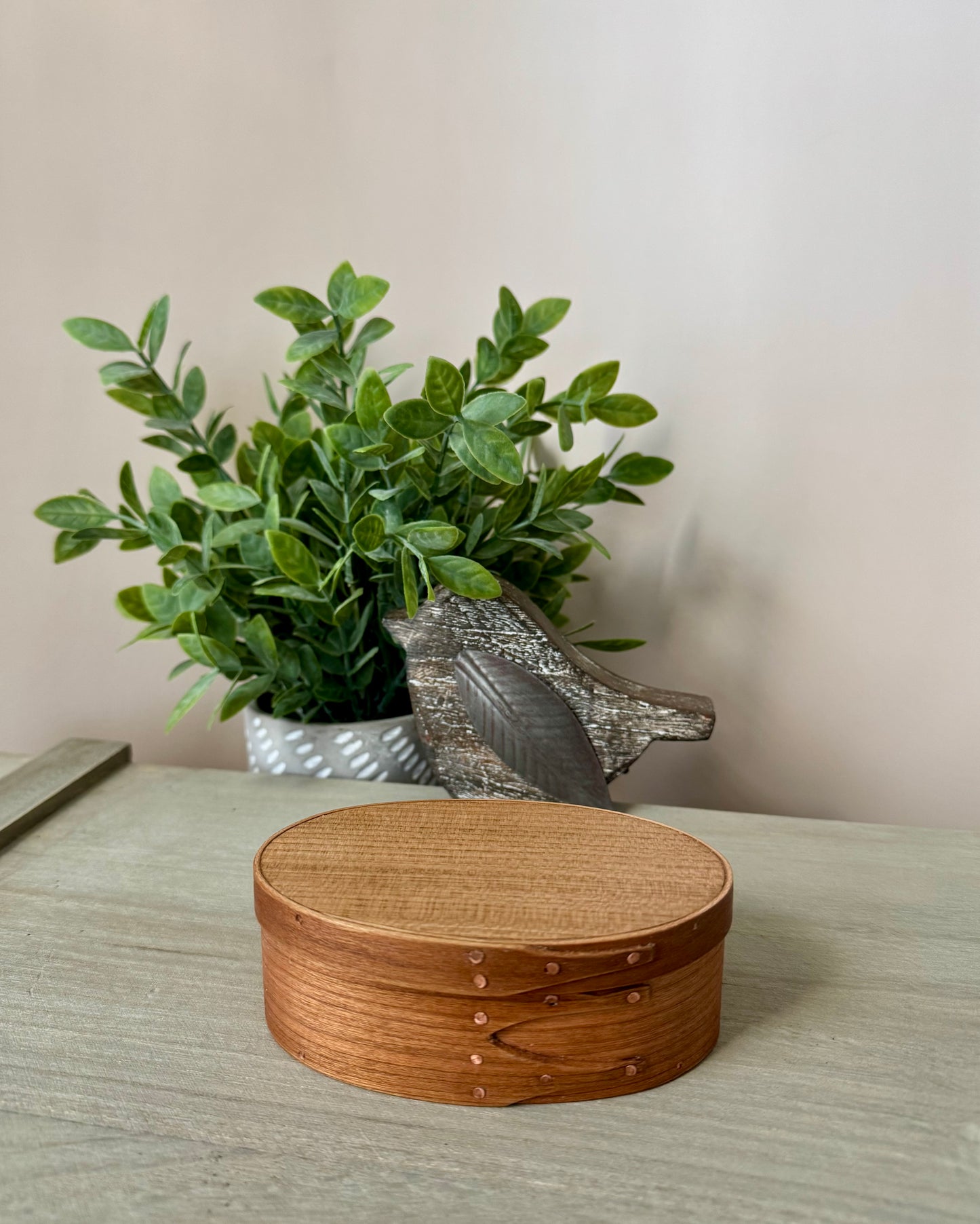Shaker Oval Box Size #1 ~ Cherry with Cherry Top ~ Keller Krafted