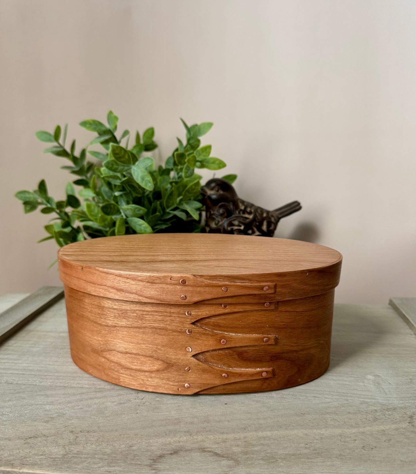 Shaker Oval Box Size #4 ~ Cherry with Cherry Top ~ Keller Krafted