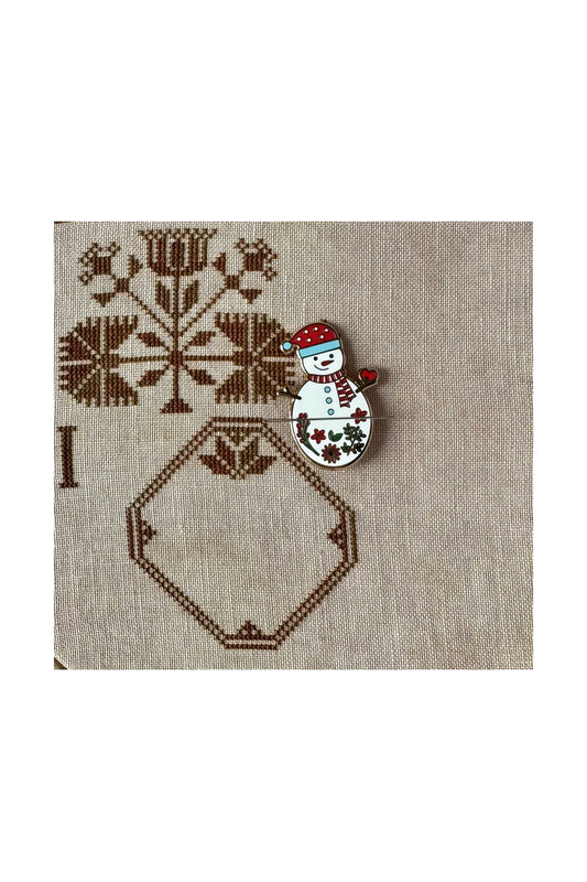Sweet Snowman Needle Minder ~ Flamingo Toes