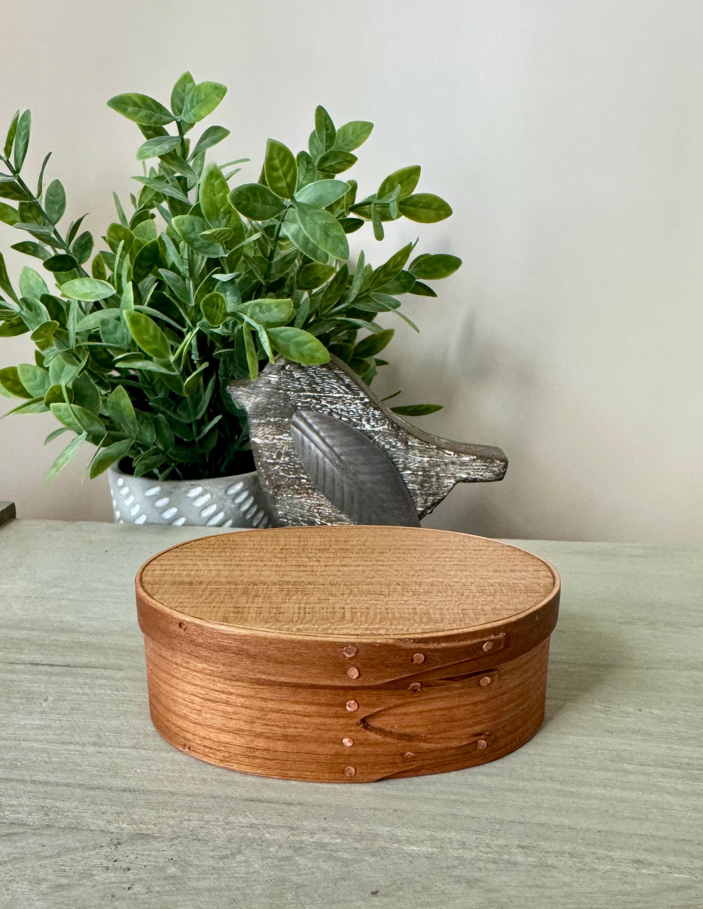 Shaker Oval Box Size #1 ~ Cherry with Cherry Top ~ Keller Krafted