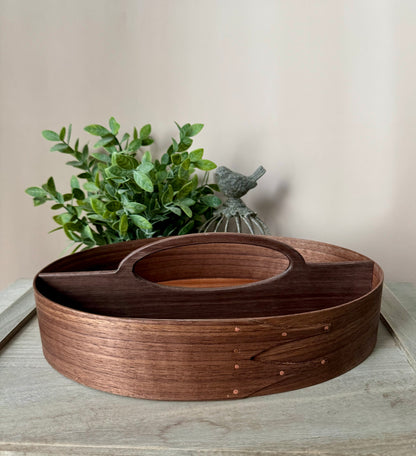 Shaker Divided Carrier Size 7 ~ Walnut with Sapele Bottom ~ Keller Krafted
