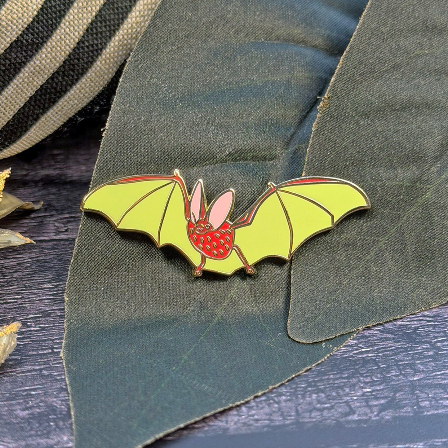 Strawberry Bat Needleminder ~ The Stitch Crypt ~ Needlework Marketplace 2026
