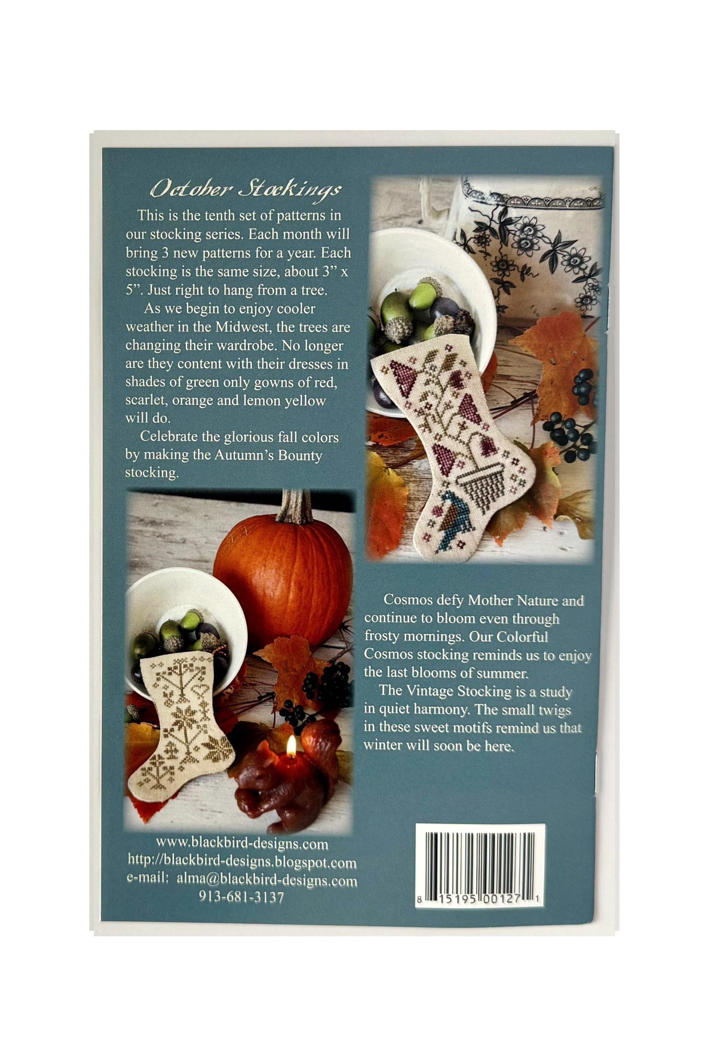 October Harvest ~ Three Stockings for October ~ Blackbird Designs