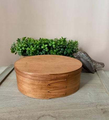 Shaker Oval Box Size #4 ~ Cherry with Cherry Top ~ Keller Krafted